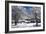 Snow Covered Trees at Riverside-George Oze-Framed Photographic Print