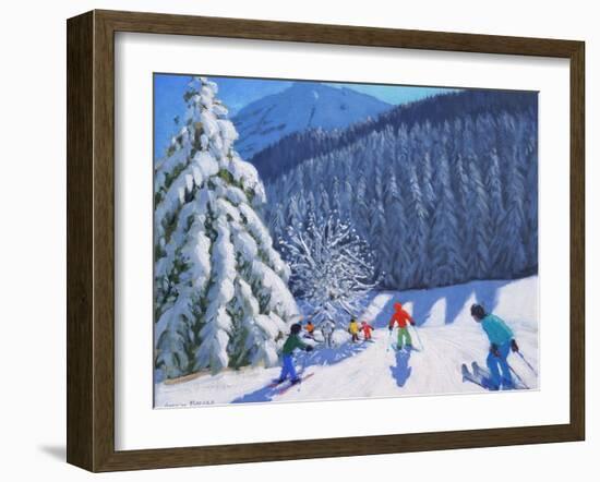 Snow Covered Trees, La Clusaz, France, 2015-Andrew Macara-Framed Giclee Print