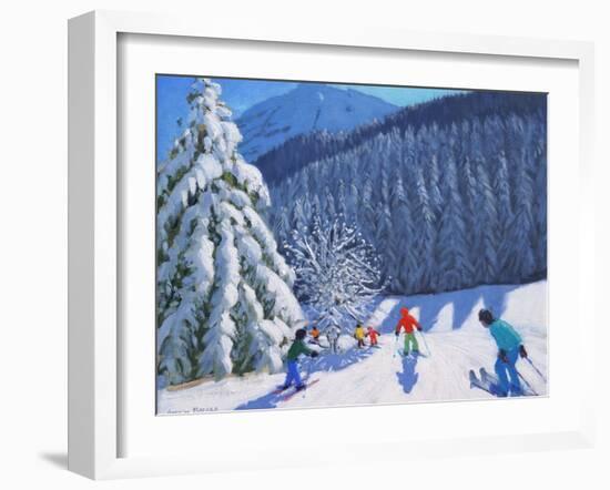 Snow Covered Trees, La Clusaz, France, 2015-Andrew Macara-Framed Giclee Print