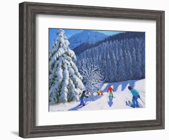 Snow Covered Trees, La Clusaz, France, 2015-Andrew Macara-Framed Giclee Print