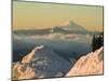 Snow-covered view of Mt Jefferson and Three Sisters Mountains, Oregon, USA-Janis Miglavs-Mounted Photographic Print