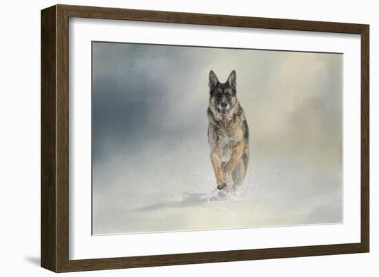 Snow Day for the Shepherd-Jai Johnson-Framed Giclee Print