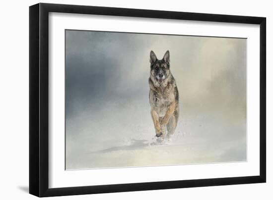 Snow Day for the Shepherd-Jai Johnson-Framed Giclee Print