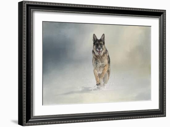 Snow Day for the Shepherd-Jai Johnson-Framed Giclee Print