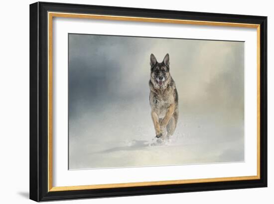 Snow Day for the Shepherd-Jai Johnson-Framed Giclee Print