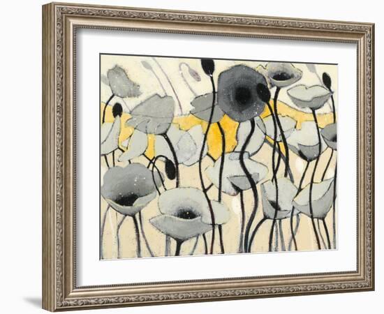 Snow Day Gray Flower-Shirley Novak-Framed Art Print