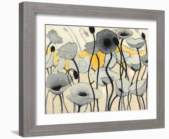 Snow Day Gray Flower-Shirley Novak-Framed Art Print