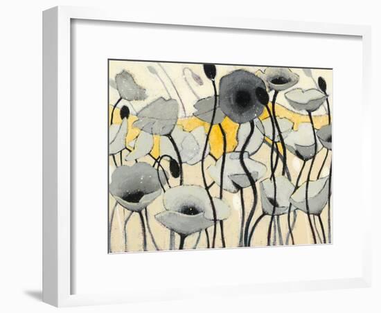 Snow Day Gray Flower-Shirley Novak-Framed Art Print