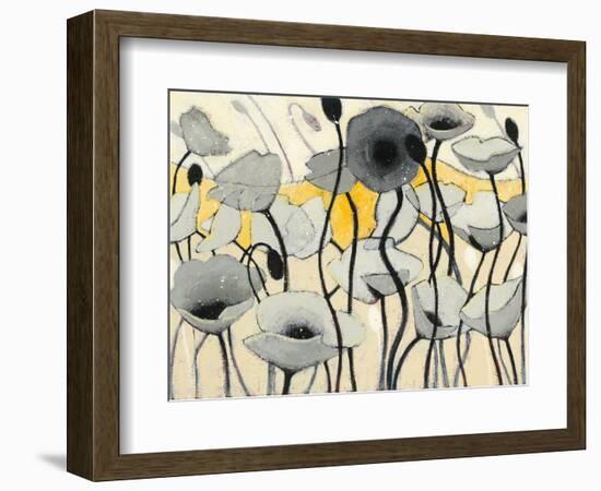 Snow Day Gray Flower-Shirley Novak-Framed Art Print