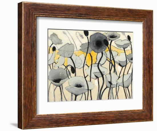 Snow Day Gray Flower-Shirley Novak-Framed Art Print