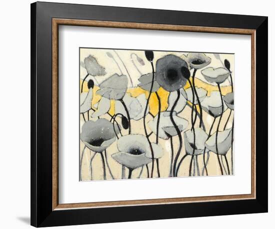 Snow Day Gray Flower-Shirley Novak-Framed Art Print