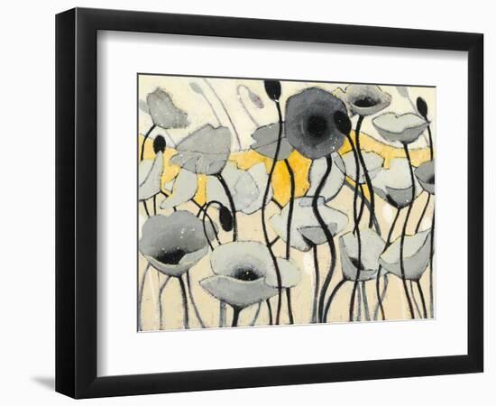 Snow Day Gray Flower-Shirley Novak-Framed Art Print