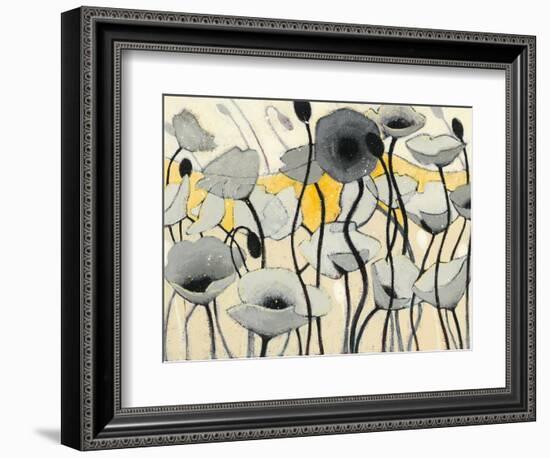 Snow Day Gray Flower-Shirley Novak-Framed Art Print