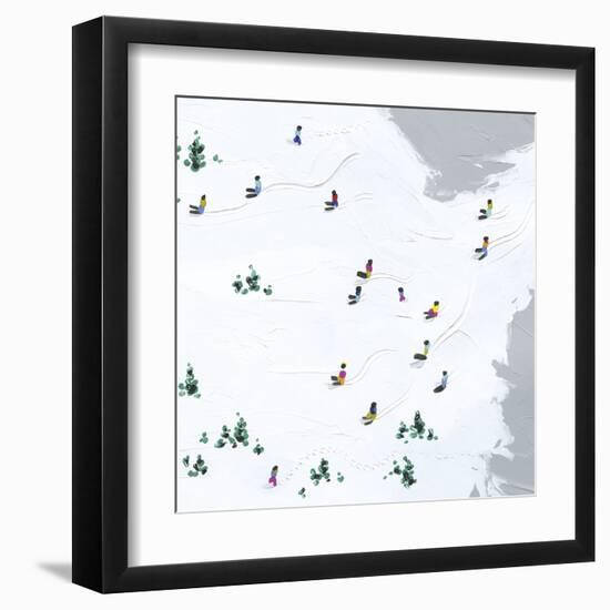 Snow Day - Racers-Kristine Hegre-Framed Giclee Print