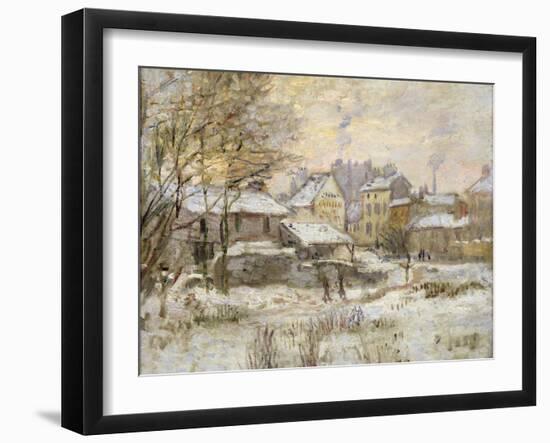 Snow Effect with Setting Sun, 1875-Claude Monet-Framed Giclee Print