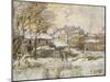 Snow Effect with Setting Sun, 1875-Claude Monet-Mounted Giclee Print