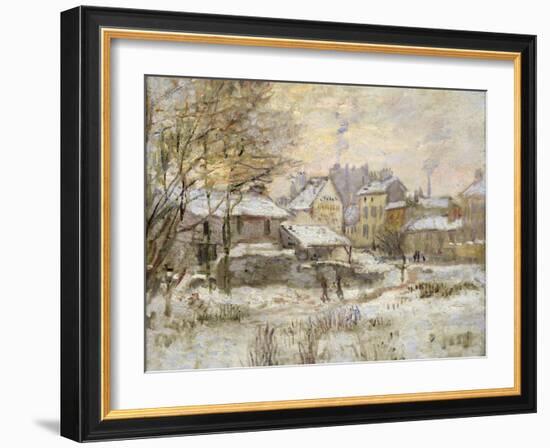 Snow Effect with Setting Sun, 1875-Claude Monet-Framed Giclee Print