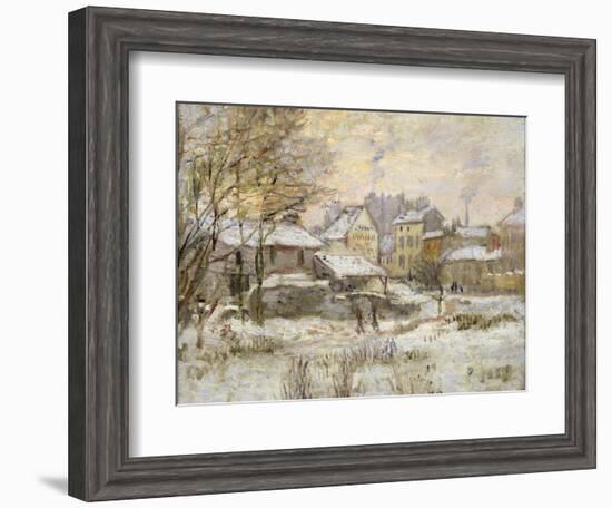 Snow Effect with Setting Sun, 1875-Claude Monet-Framed Giclee Print