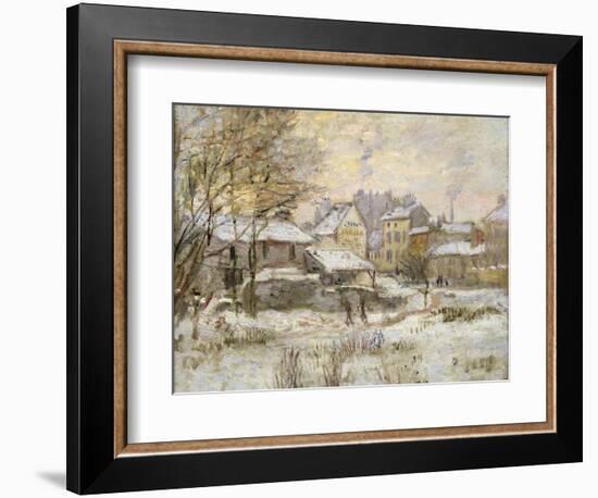 Snow Effect with Setting Sun, 1875-Claude Monet-Framed Giclee Print