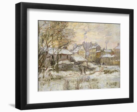 Snow Effect with Setting Sun, 1875-Claude Monet-Framed Premium Giclee Print