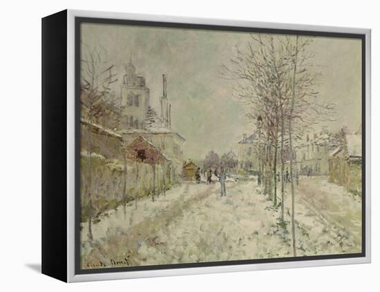 Snow Effect-Claude Monet-Framed Premier Image Canvas