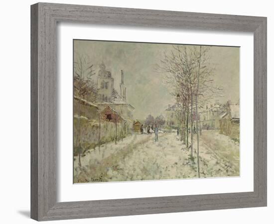 Snow Effect-Claude Monet-Framed Giclee Print