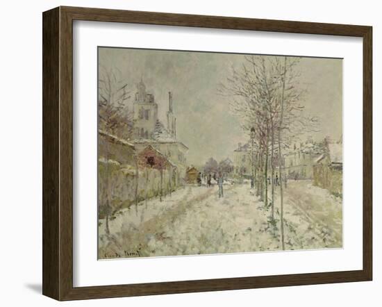 Snow Effect-Claude Monet-Framed Giclee Print