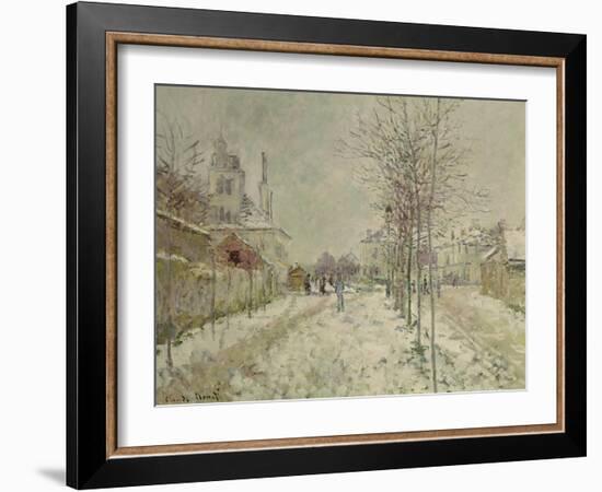 Snow Effect-Claude Monet-Framed Giclee Print