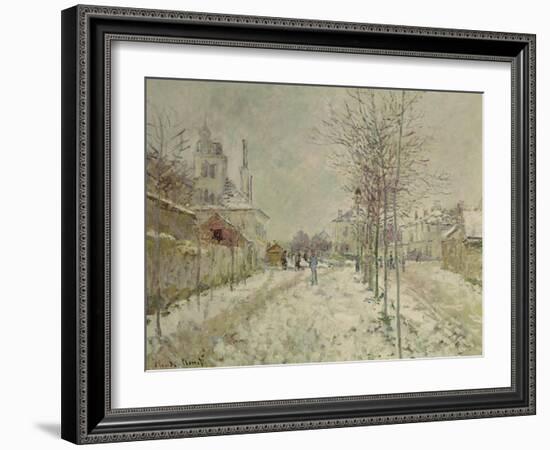 Snow Effect-Claude Monet-Framed Giclee Print