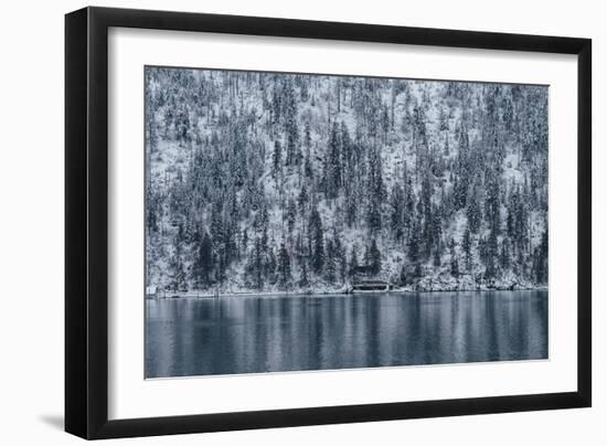 Snow Fall In Coeur D'Alene Idaho-Rebecca Gaal-Framed Photographic Print