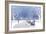 Snow falling in City Park-Milovelen-Framed Art Print