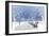 Snow falling in City Park-Milovelen-Framed Art Print