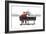 Snow Father Christmas Sitting on Park Bench-null-Framed Photographic Print