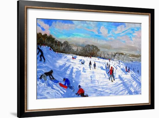 Snow Flurries, Allestree Park, Derby-Andrew Macara-Framed Giclee Print