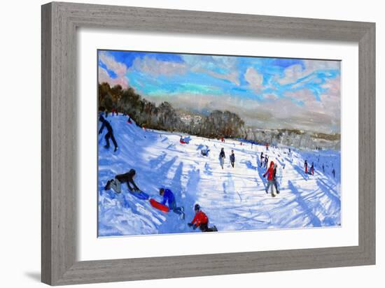 Snow Flurries, Allestree Park, Derby-Andrew Macara-Framed Giclee Print