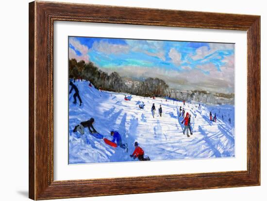 Snow Flurries, Allestree Park, Derby-Andrew Macara-Framed Giclee Print