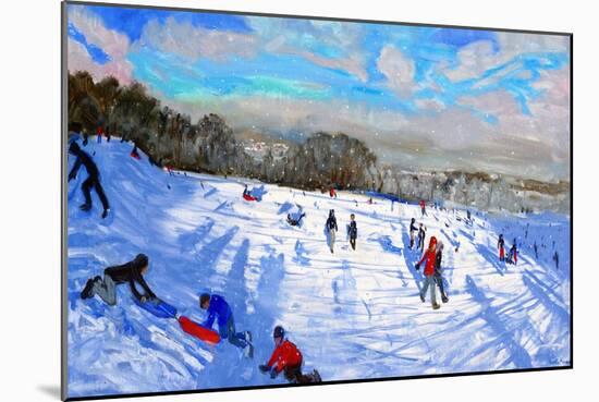 Snow Flurries, Allestree Park, Derby-Andrew Macara-Mounted Giclee Print