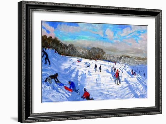 Snow Flurries, Allestree Park, Derby-Andrew Macara-Framed Giclee Print