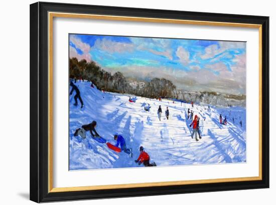 Snow Flurries, Allestree Park, Derby-Andrew Macara-Framed Giclee Print