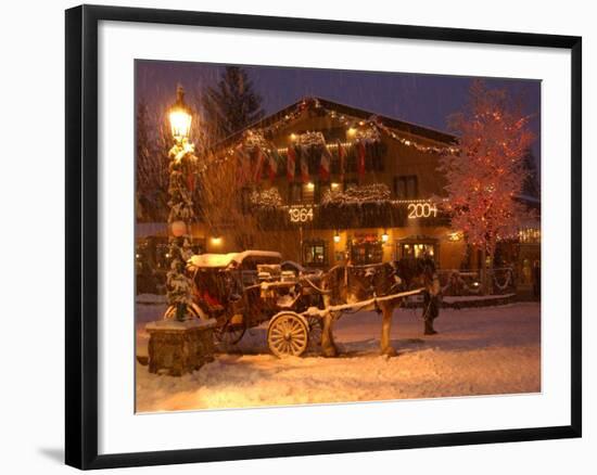 Snow from a Winter Storm Begins to Accumulate in Vail, Colo.-null-Framed Photographic Print