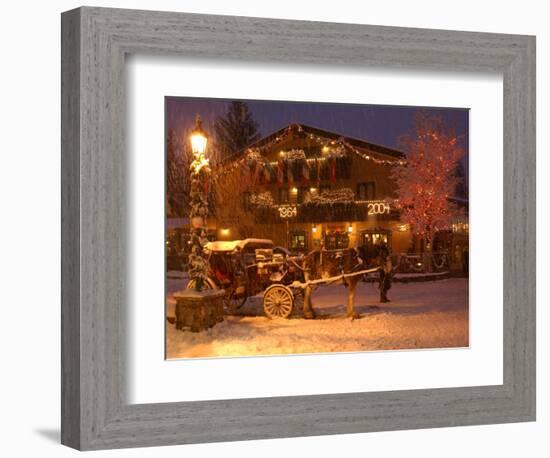 Snow from a Winter Storm Begins to Accumulate in Vail, Colo.-null-Framed Photographic Print