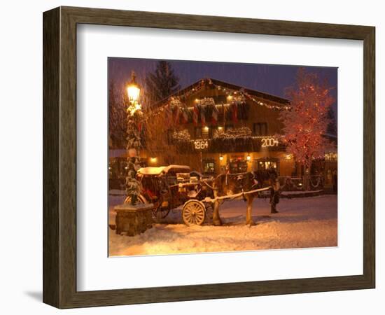 Snow from a Winter Storm Begins to Accumulate in Vail, Colo.-null-Framed Photographic Print