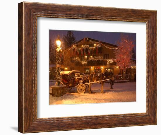 Snow from a Winter Storm Begins to Accumulate in Vail, Colo.-null-Framed Photographic Print