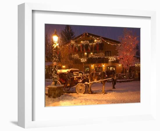 Snow from a Winter Storm Begins to Accumulate in Vail, Colo.-null-Framed Photographic Print