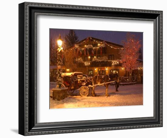 Snow from a Winter Storm Begins to Accumulate in Vail, Colo.-null-Framed Photographic Print