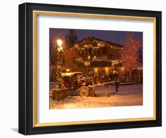 Snow from a Winter Storm Begins to Accumulate in Vail, Colo.-null-Framed Photographic Print