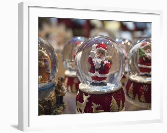 Snow Globes for Sale in Stuttgart Christmas Market, Germany.-Jon Hicks-Framed Photographic Print