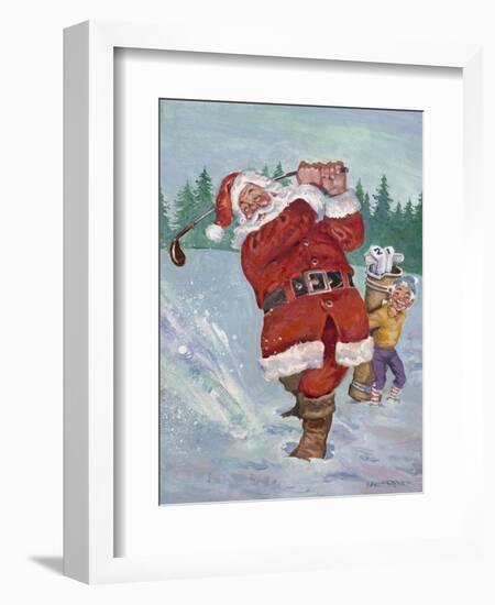 Snow Golfing Santa-Hal Frenck-Framed Premium Giclee Print