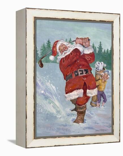 Snow Golfing Santa-Hal Frenck-Framed Premier Image Canvas