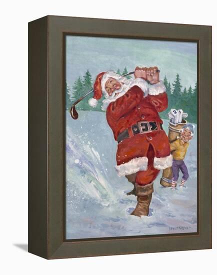 Snow Golfing Santa-Hal Frenck-Framed Premier Image Canvas